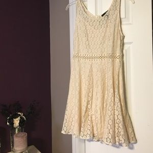 Aqua crochet mini dress