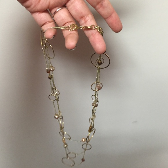 Gold multistrand necklace