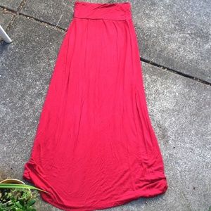Red Maxi Skirt (Zenana Outfitters)