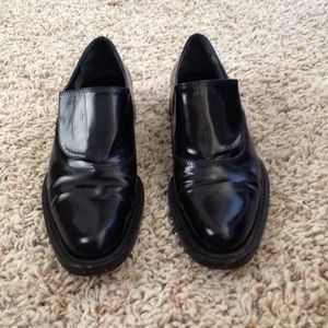 Prada black leather Spazzolato Oxford Euc