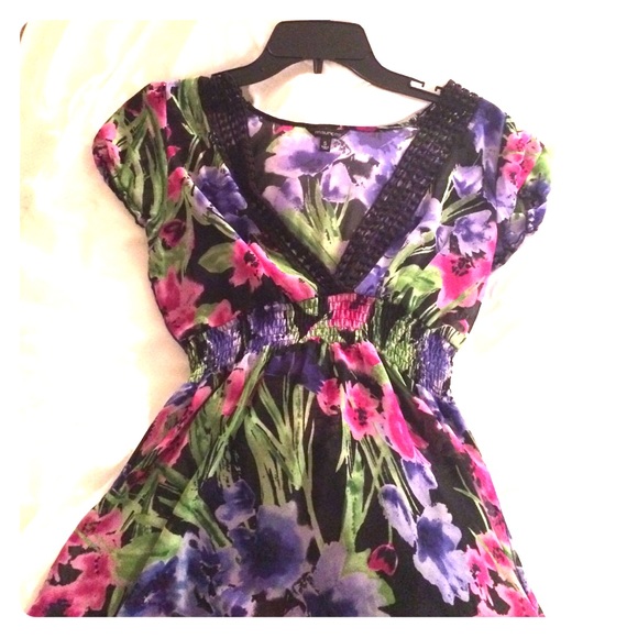 Sheer, floral, flowing blouse!