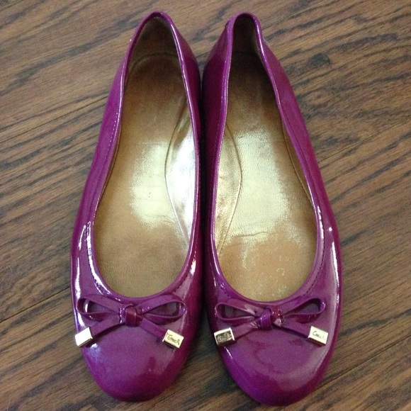 Coach Fuschia Patent Leather Flats