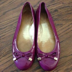 Coach Fuschia Patent Leather Flats