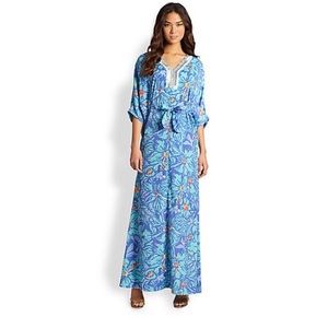 Lilly Pulitzer Wilda Maxi Caftan in Mai Tai