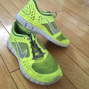 Women's Nike Free Run 3 Neon Yellow