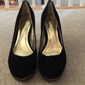 Black and Gold Heels