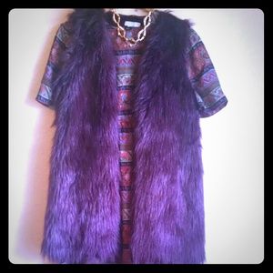 Faux fur Violet Vest