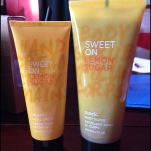 Sweet on Lemon sugar hand cream and body scrub