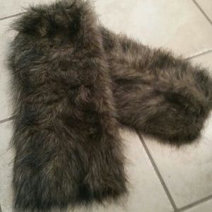 Furry leg warmers