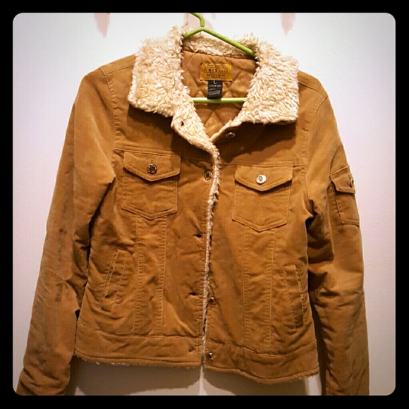 Faux shearling corduroy jacket