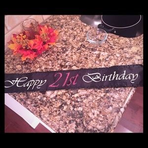 21st birthday sash