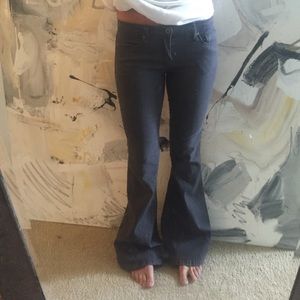 Grey flare jeans