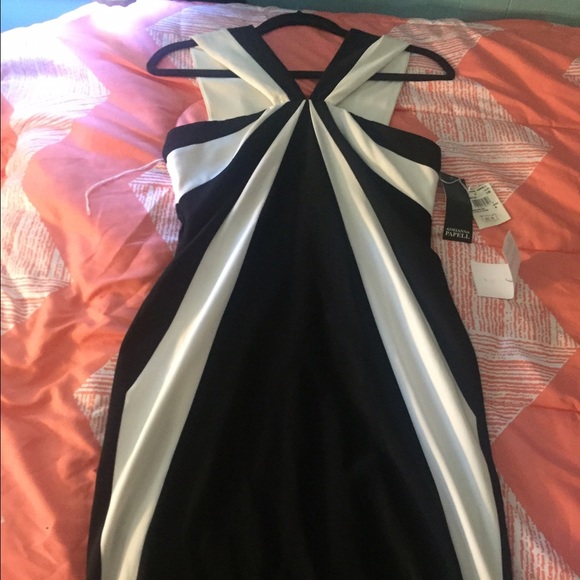Adrianna Papell black and white dress