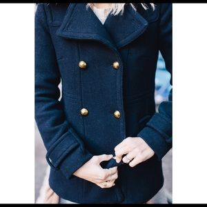 Banana Republic Navy Wool Peacoat