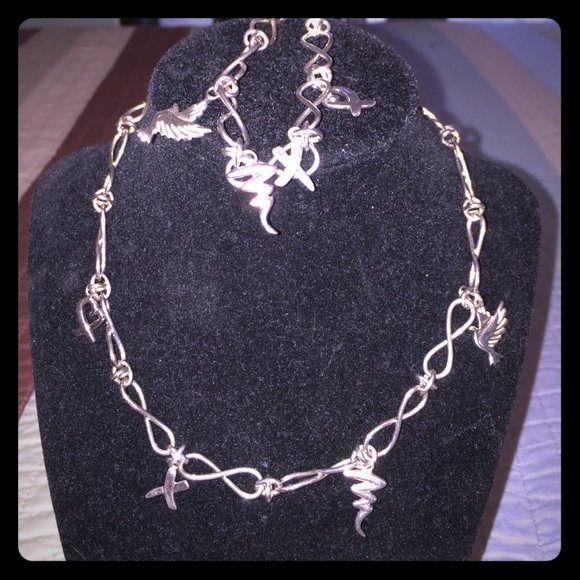 Jewelry - Silver Necklace and Bracelet Set