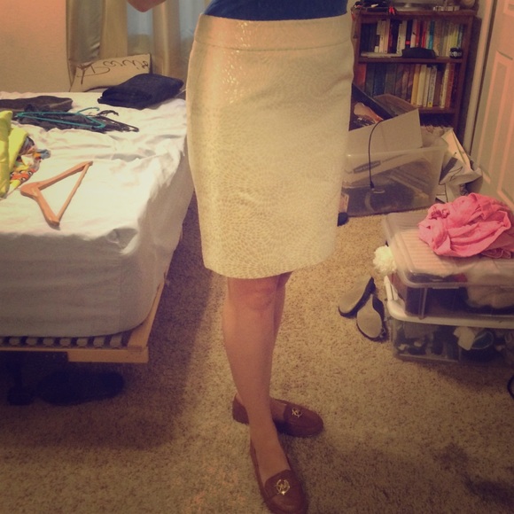 Ann Taylor winter white skirt WITH POCKETS