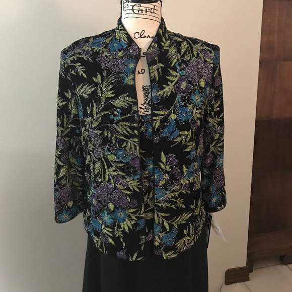 Alex Evening Formal 2pc Dress w/Jacket Size 12 NEW - Picture 1 of 5
