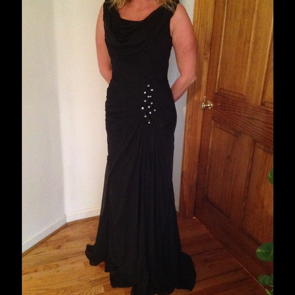 Prom,mother of bride,evening formal dress BLACK
