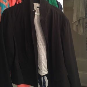 Black and light gray blazer
