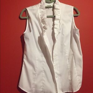 Blouse and Blue denim skirt