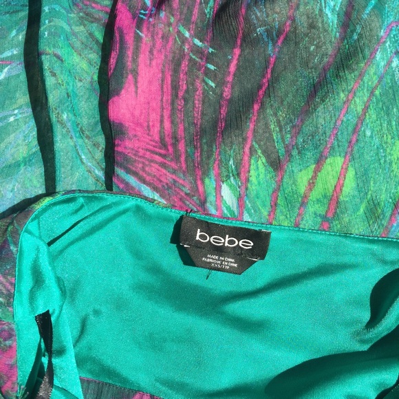Bebe dress blue green