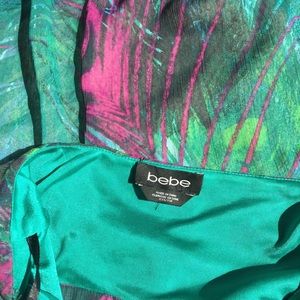 Bebe dress blue green