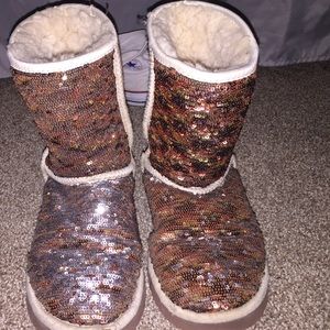 Uggs, multicolored sequined.