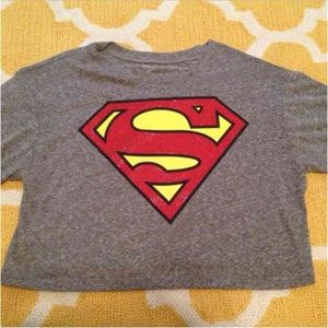 SuperMan Rhinestone Crop Top❤️❤️