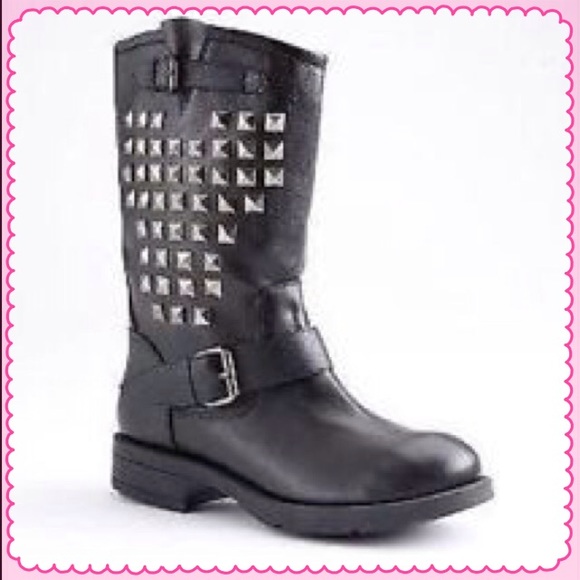 ROCK & REPUBLIC "EMILE" STUDDED MOTO BOOTS