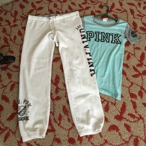 VS Pink joggers and tee shirt (Kirstie)