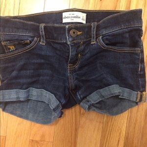 Dark wash shorts from Abercrombie kids!