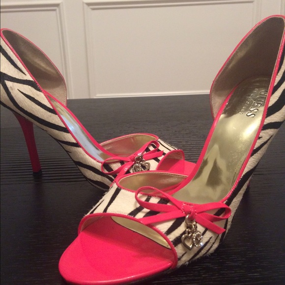 Zebra and hot pink heels