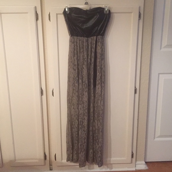 Sexy slit dress w/ leather and lace!