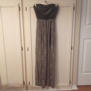 Sexy slit dress w/ leather and lace!