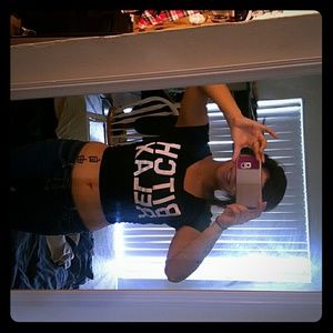 Bitch relax crop top