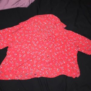 Button Down Brandy Melville Croptop
