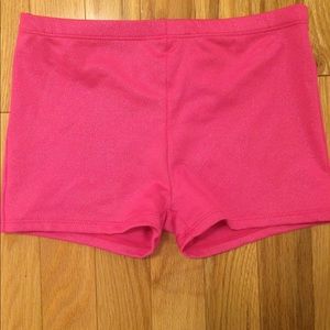 Sparkly gymnastics shorts!