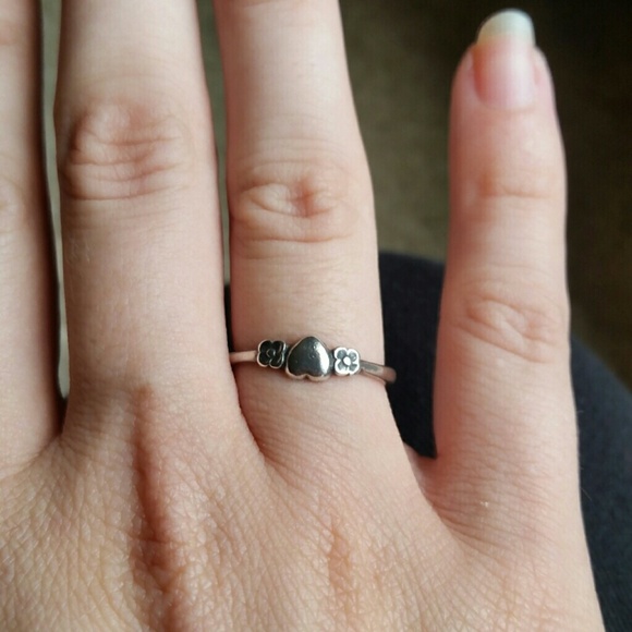 James Avery heart and flower ring