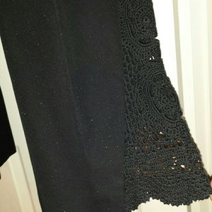 Inc black pants with lace insert