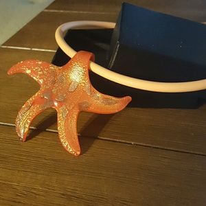 Murano glass starfish pendant