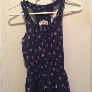 Floral navy dress!