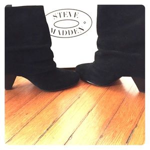 Steve Madden black suede bootie