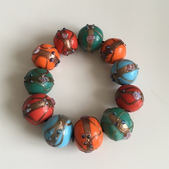 Colorful Glass Beaded Bracelet