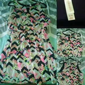 Flower Chevron Dress