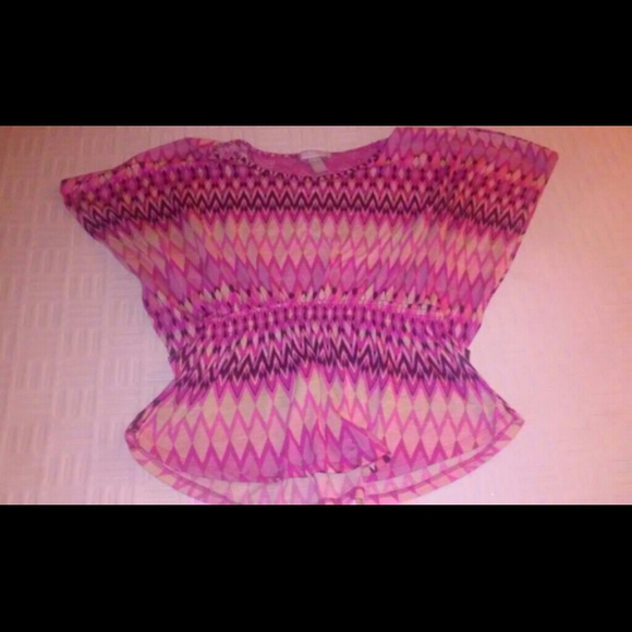 Pink aztec top