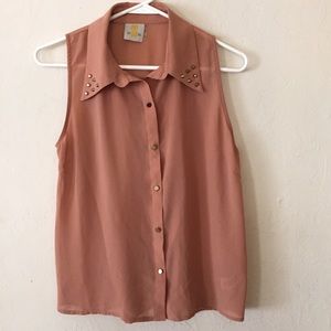 Sis Sis Blush Blouse with Studs