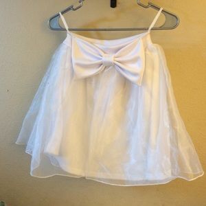 White shimmery skirt