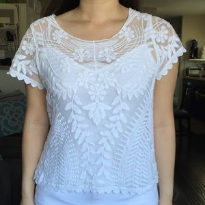 Sheer lace top