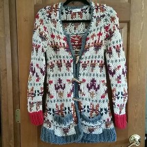 Sleeping on Snow Neo-Fairisle cardigan