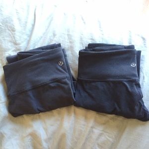 Two Lulu wunderunder black crops